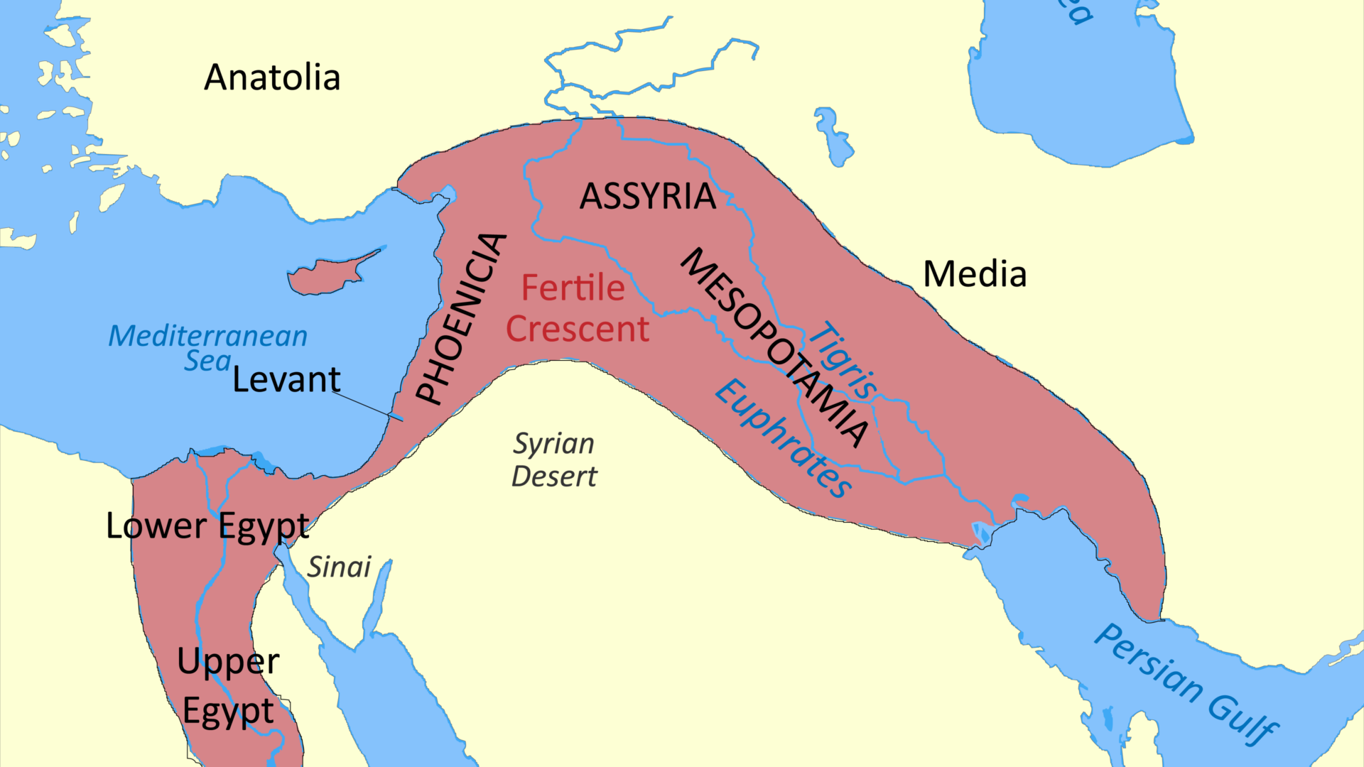 Map of fertile crescent