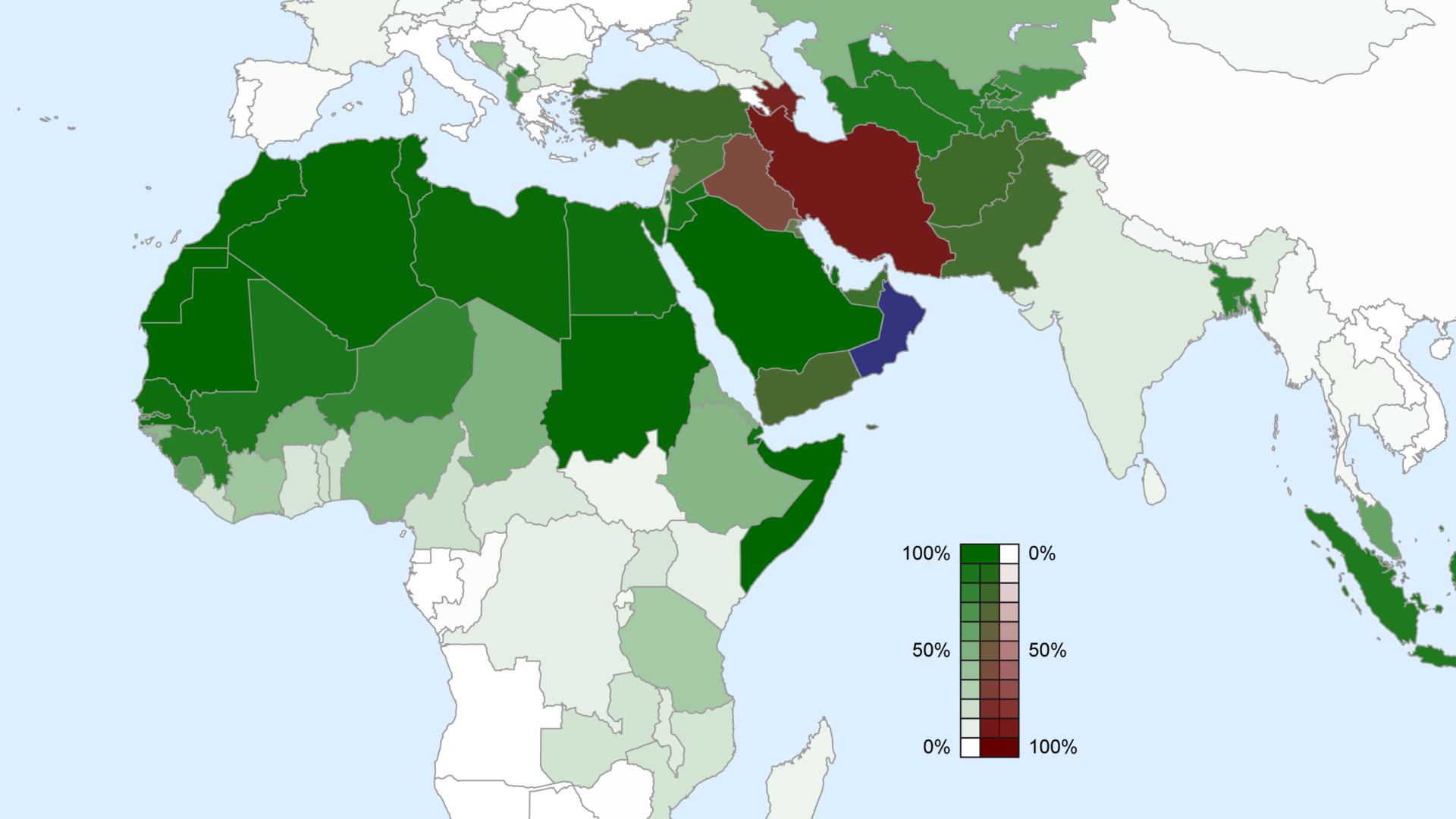 Islam by country (2015)
