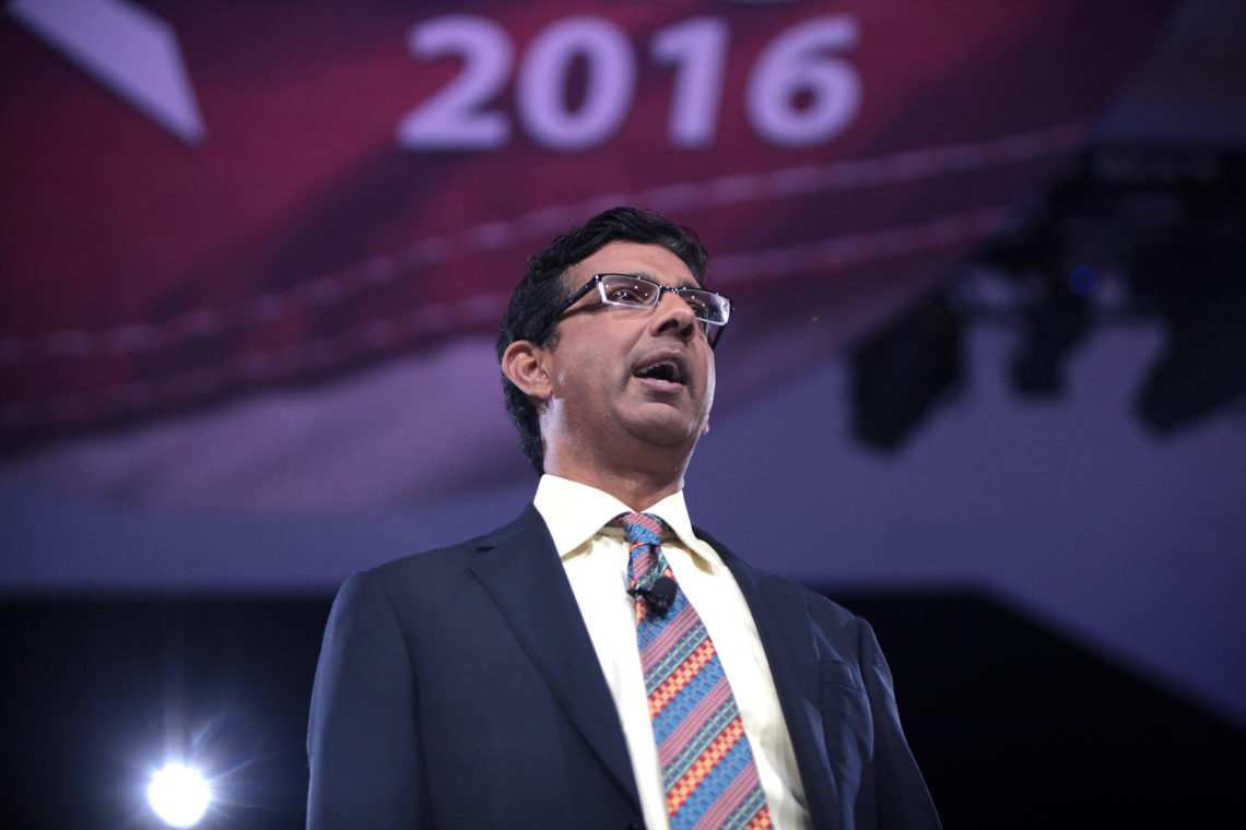 Dinesh D'Souza speaking at the 2016 Conservative Political Action Conference (CPAC) in National Harbor, Maryland.